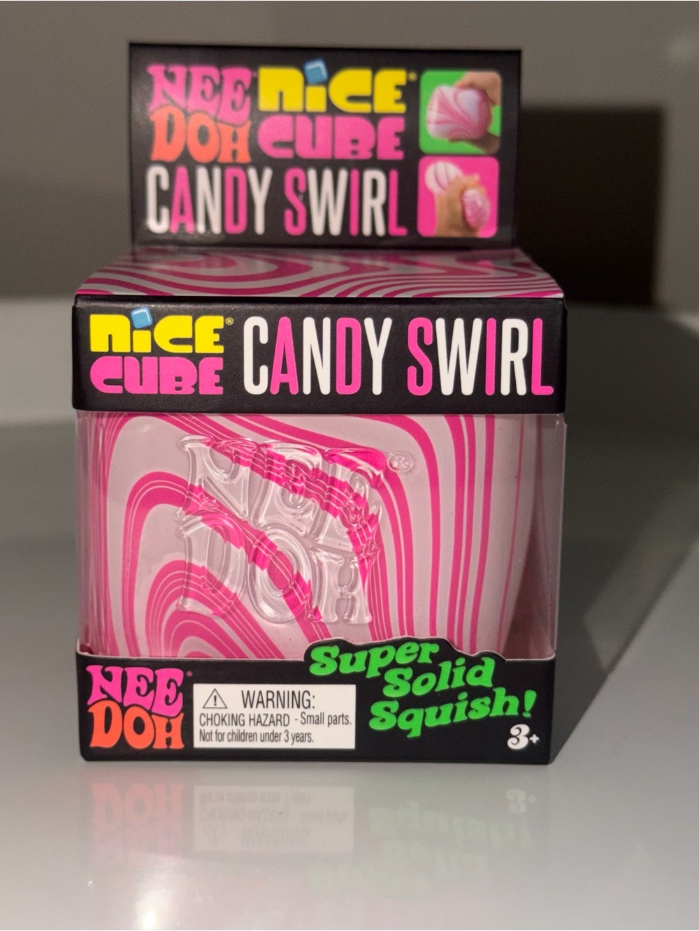 NeeDoh Schylling Nice Cube Candy Swirl Squishy Fidget Toy